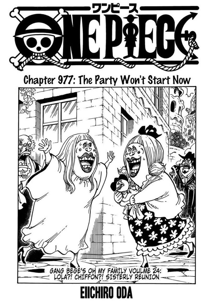 Read Manga One Piece Chapter 977 The Party Won 039t Start Now Read Manga Online In English Free Manga Reading