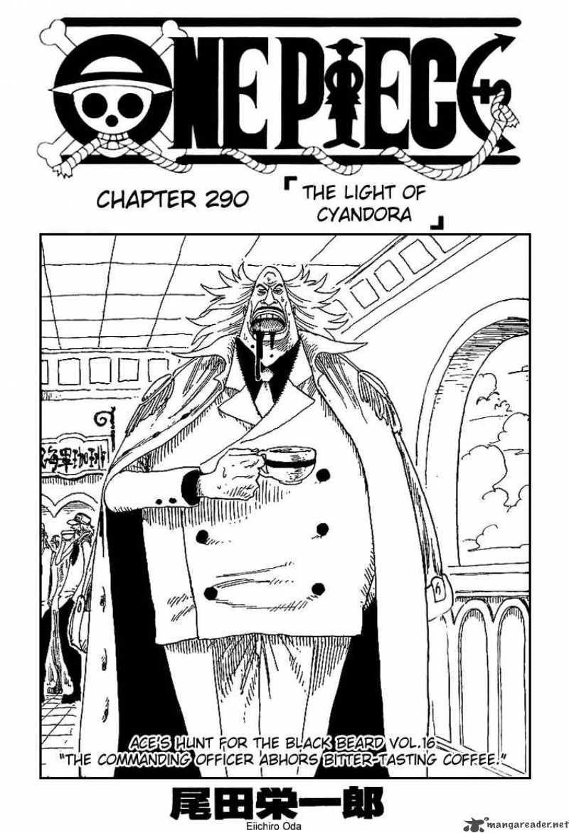 One Piece Manga Here English Chapter 290 The Light Of Cyandora